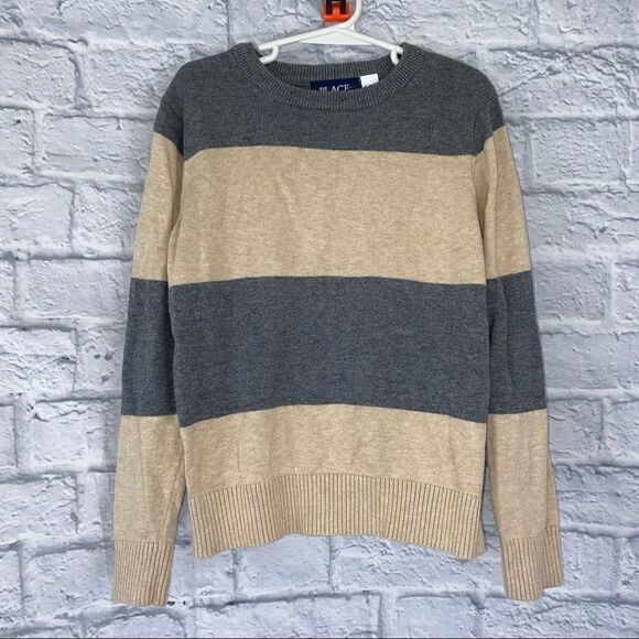 Children’s place longsleeve crewneck stripe sweater boys size small 5/6 - Picture 1 of 5